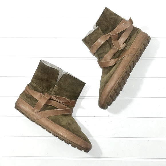 Isabel Marant Nygel Shearling Ankle Boots - Picture 1 of 12